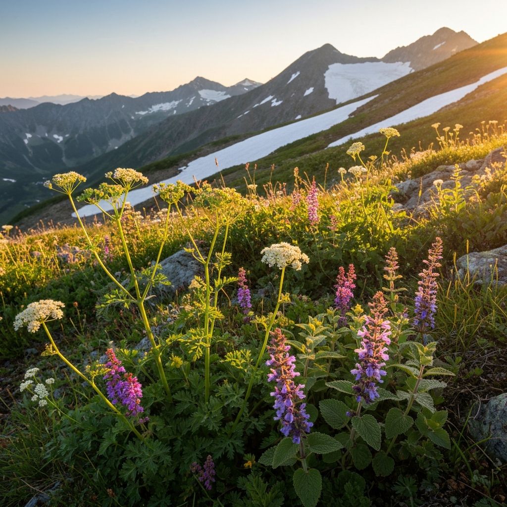 Alpine Kräuter und Bergbotaniken